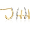 image:imageRossSimons 025 ct tw Diamond MultiHoop Earrings in 14kt Yellow Gold