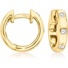 image:imageRossSimons 020 ct tw Diamond Hoop Earrings in 18kt Gold Over Sterling