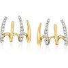 image:imageRossSimons 025 ct tw Diamond MultiHoop Earrings in 14kt Yellow Gold