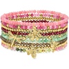 image:imageRossSimons MultiGemstone and 14kt Yellow GoldPlated Jewelry Set 9 Bead Stretch Bracelets With Nature CharmsApatite