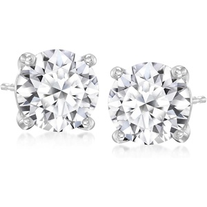 image:imageRossSimons 400 ct tw LabGrown Diamond Stud Earrings in 14kt White Gold