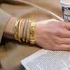 image:imageRossSimons Broadway Stack Of 5 Bangle Bracelets in 18kt Gold Over Sterlingno gemstone
