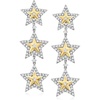 image:imageRossSimons 128 ct tw Diamond Star Drop Earrings in 14kt 2Tone Gold