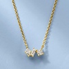 image:imagePure Collection by RossSimons 020 ct tw MultiShaped LabGrown Diamond Necklace in 18kt Gold Over Sterling 16 inches