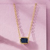 image:imagePure Collection by RossSimons 110 Carat LabGrown Sapphire Necklace in 18kt Gold Over Sterling 16 inches