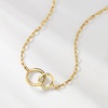 image:imagePure Collection by RossSimons Italian 18kt Gold Over Sterling DoubleCircle Necklace 16 inches