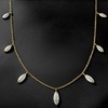 image:imageRossSimons 050 ct tw Diamond Oval Drop Station Necklace in 18kt Gold Over Sterling 18 inches
