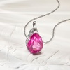 image:imageRossSimons 1400 Carat Pink Topaz Pendant Necklace in Sterling Silver 18 inches