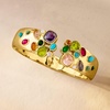 image:imageRossSimons 14kt Yellow GoldPlated Cuff Bracelet With Simulated Multicolored Gemstonesno gemstone
