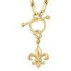 image:imageRossSimons 18kt Gold Over Sterling FleurDeLis Charm