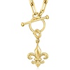 image:imageRossSimons 18kt Gold Over Sterling FleurDeLis Charm