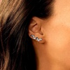 image:imageRossSimons 210 ct tw Tonal Blue Topaz Bubble Ear Climbers in Sterling Silver