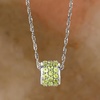 image:imageRossSimons 280 ct tw Peridot Barrel Pendant in Sterling Silver