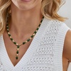 image:imageRossSimons 4500 ct tw Emerald Leaf YNecklace in 18kt Gold Over SterlingEmerald