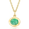 image:imageRossSimons 470 ct tw MultiGemstone and 18kt Gold Over Sterling Jewelry Set CableChain Necklace and 3 Interchangeable Oval Pendants 18 inches
