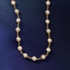 image:imageRossSimons 4mm Cultured Pearl Station Necklace in 18kt Gold Over Sterling16 Inches