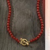 image:imageRossSimons 665mm Carnelian Bead Toggle Clasp Necklace in 18kt Gold Over SterlingCarnelian