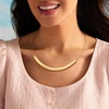 image:imageRossSimons Italian 18kt Gold Over Sterling Curved Bar Necklace 18 inches