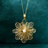 image:imageRossSimons Italian 18kt Gold Over Sterling Daisy Pendant Necklace With 56mm Cultured Pearl 18 inches