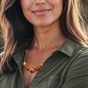 image:imageRossSimons Italian Brown and Orange Murano Glass Bead Necklace in 18kt Gold Over Sterling 18 inches