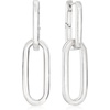 image:imageRossSimons Italian Sterling Silver Paper Clip Link Hoop Drop Earrings