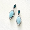 image:imageRossSimons Larimar and 40 ct tw London Blue Topaz Drop Earrings in Sterling Silver