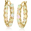 image:imageRossSimons Opal InsideOutside Hoop Earrings in 18kt Gold Over Sterling