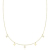 image:imagePure Collection by RossSimons 010 ct tw Diamond North Star Station Necklace in 14kt Yellow Gold 18 inches