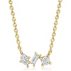 image:imagePure Collection by RossSimons 020 ct tw MultiShaped LabGrown Diamond Necklace in 18kt Gold Over Sterling 16 inches
