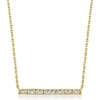 image:imagePure Collection by RossSimons 025 ct tw LabGrown Diamond Bar Necklace in 18kt Gold Over Sterling 16 inches