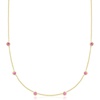 image:imagePure Collection by RossSimons 070 ct tw BezelSet LabGrown Pink Sapphire Station Necklace in 18kt Gold Over Sterling 16 inches