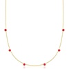 image:imagePure Collection by RossSimons 080 ct tw BezelSet LabGrown Ruby Station Necklace in 18kt Gold Over Sterling 16 inches