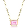 image:imagePure Collection by RossSimons 110 Carat LabGrown Pink Sapphire Necklace in 18kt Gold Over Sterling 16 inches