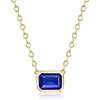 image:imagePure Collection by RossSimons 110 Carat LabGrown Sapphire Necklace in 18kt Gold Over Sterling 16 inches