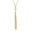 image:imagePure Collection by RossSimons Italian 18kt Gold Over Sterling Bead and Tassel Necklace 16 inches