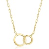 image:imagePure Collection by RossSimons Italian 18kt Gold Over Sterling DoubleCircle Necklace 16 inches