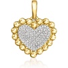 image:imageRossSimons 010 ct tw Diamond Beaded Heart Pendant in 14kt Yellow Gold