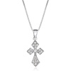 image:imageRossSimons 010 ct tw Diamond Cross Pendant Necklace in Sterling SilverDiamond