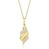 image:imageRossSimons 015 ct tw Diamond Spiral Pendant Necklace in 18kt Gold Over Sterling 16 inches