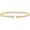 image:imageRossSimons 015 ct tw LabGrown Diamond Beaded Cuff Bracelet in 18kt Gold Over SterlingDiamond