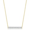 image:imageRossSimons 020 ct tw LabGrown Diamond Bar Necklace in 18kt Gold Over Sterling 16 inches