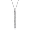 image:imageRossSimons 020 ct tw LabGrown Diamond Linear Bar Pendant Necklace in Sterling SilverDiamond