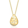 image:imageRossSimons 020 ct tw ScatteredDiamond Teardrop Necklace in 18kt Gold Over Sterling 18 inches