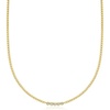image:imageRossSimons 025 ct tw BezelSet LabGrown Diamond and 18kt Gold Over Sterling Beaded Necklace 18 inches
