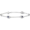 image:imageRossSimons 030 ct tw CZ and 20 ct tw Simulated Sapphire Evil Eye Station Bracelet in Sterling SilverSapphire