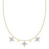 image:imageRossSimons 031 ct tw Diamond Starburst Drop Necklace in 18kt Gold Over Sterling 18 inches