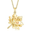 image:imageRossSimons 042 ct tw MultiGemstone Leaf Pendant Necklace With LabGrown Diamonds in 18kt Gold Over Sterling 18 inches