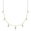 image:imageRossSimons 050 ct tw Diamond Oval Drop Station Necklace in 18kt Gold Over Sterling 18 inches