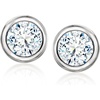image:imageRossSimons 100 ct tw BezelSet CZ Stud Earrings in Sterling Silver