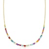 image:imageRossSimons 1090 ct tw MultiGemstone Necklace in 18kt Gold Over Sterling 18 inches